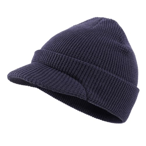 Bonnet en laine mélangée double couche thermique ultra isolant