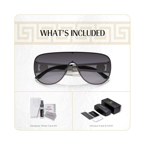 Versace VE2166 Aviator Sunglasses For Men For Women +BUNDLE with ACCESSORY EYEWEAR KIT2