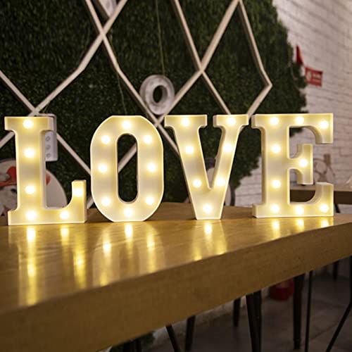 Creperture Love Enseigne lumineuse à LED Lettre, 22cm LED Décoration de Mariage Lampe Led Lettrage Sign Alimentation par Piles Lumières pour Extérieur,...