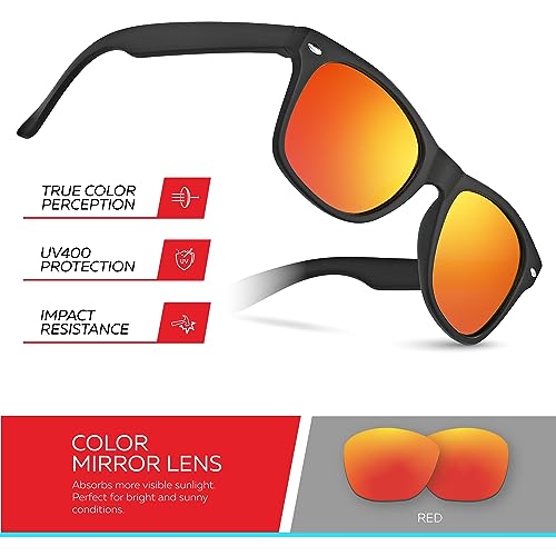 Image of Retro Rewind Kids Sunglasses for Boys Girls Age 3-12 - Shatterproof UV400 Toddler Children Sun Glasses