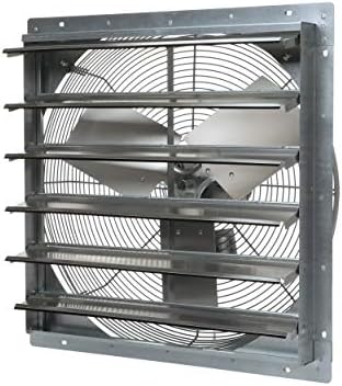 TPI Corporation CE24-DS Direct Drive Exhaust Fan, Shutter Mounted, Single Phase, 24" Diameter, 120 Volt