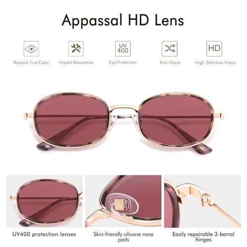 Retro Oval Sunglasses for Women Men Trendy Large Round Y2k Sunnies AP3681