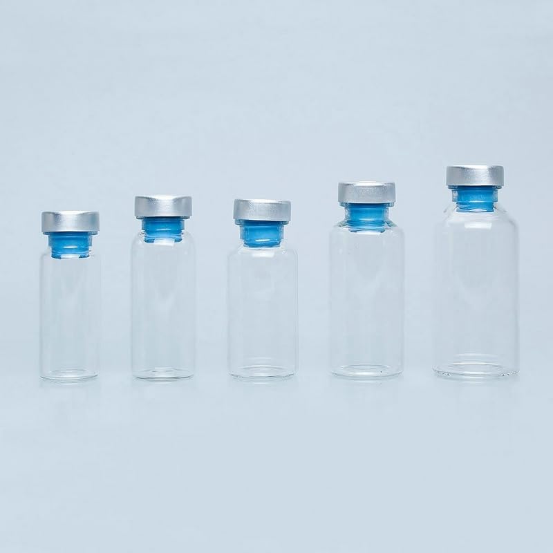 VIGAN 10PCS 12ML/15ML/20ML/25ML/30ML Transparent Anaerobic Bottles High Borosilicate Glass Bottles With Aluminum Plastic Cap Labware (10PCS/20ML), AXH16101826