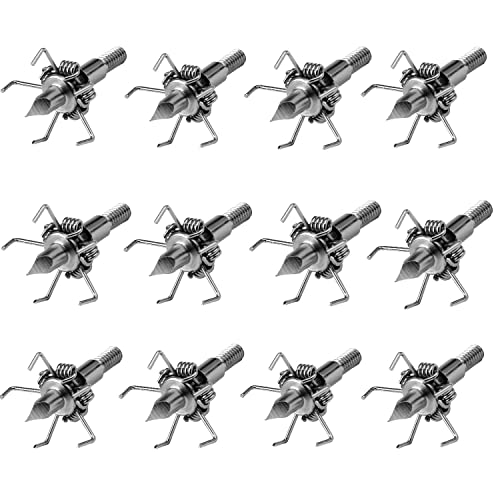 FUNTRESS 12PK Archery Judo Broadheads,100 Grain Arrow Points Tip for Hunting Game