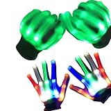 Vaste application] : largement utilisés, les gants lumineux conviennent aux lumières d'Halloween, aux cadeaux de Noël, aux costumes de danse, aux jeux pour enfant, aux événements scolaires, parfaits pour les cadeaux d'anniversaire, les appels cadeaux, les jouets pour garçons et filles, les accessoires de costumes.