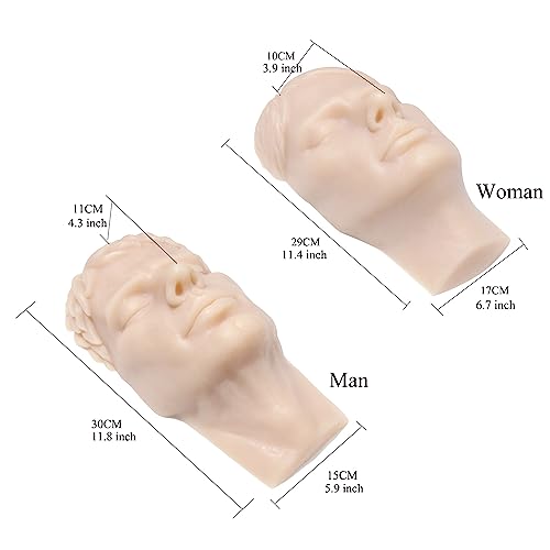 Silicone Facial Injection Training Mannequin for Nose Piercing Practice - Image 2