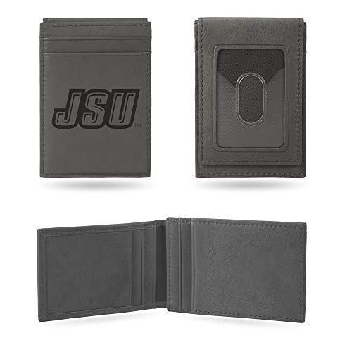 Image of Rico Industries NCAA Gray Laser Engraved Front Pocket Wallet - Compact /Comfortable /Slim