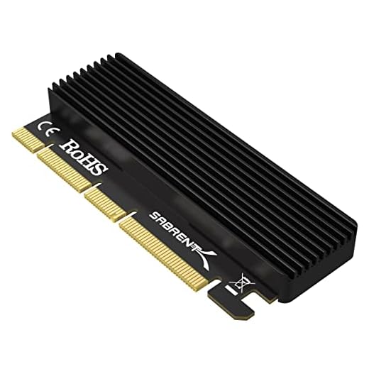 Adaptador de SSD NVMe M.2 para Cartão PCIe Sabrent X16/X8/X4 com dissipador de calor de alumínio (EC-PCIE)