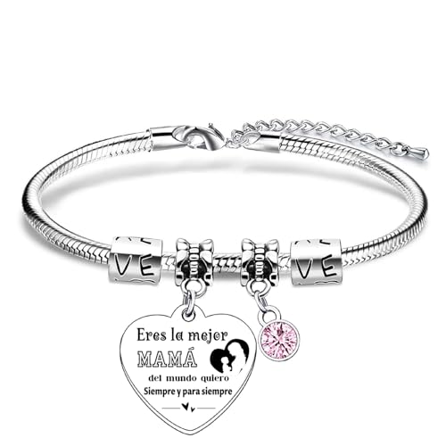 RoCetysell Regalo Dia de la Madre Pulsera Inspiradora Mujer para Mama, Pulseras...