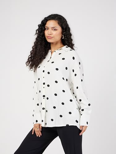 Image of Sassafras Women Polka Dot Oversize Shirt