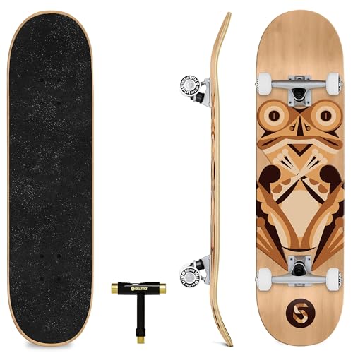 Image of Skatro - Pro Skateboard 31 Complete Skateboard. Skate Board Ages: Adults, Boys, Girls, Beginners, and Kids - Woodtone Frog