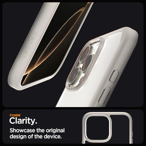 Image of Spigen for iPhone 16 Pro Case, Ultra Hybrid [No Magnet Ring][Anti-Yellowing] - Natural Titanium