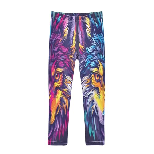 Toddler Girls Leggings Printed Yoga Pants Leggings Cute Bohe Wolf Head for Kids