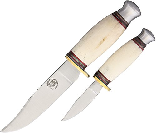 Couteaux d'extérieur Frost Cutlery blancs en lot de 2 pour la cuisine de camping