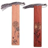 2 Pcs Wood Bookmarks Book Markers for Men Women, Wood Book Page Holder Reading Book...