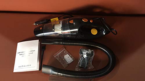 HOTOR Car Vacuum, Corded Car Vacuum Cleaner High Power for Quick Car Cleaning, DC 12V Portable Auto Vacuum Cleaner for Car Use Only - Orange & Black