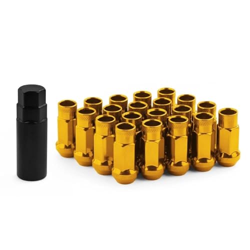 Tuercas de rueda de acero universal M12x1.5 tuerca extendida extremo abierto carreras RS-LN031 20 piezas