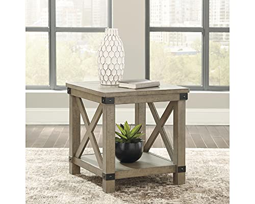 Signature Design By Ashley T457-3 Aldwin Farmhouse Square End Table thumb #1