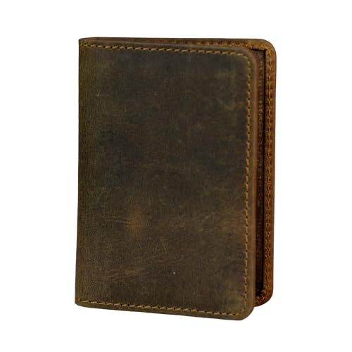 Portefeuille blocage RFID cuir compact Starhide marron 4 cartes