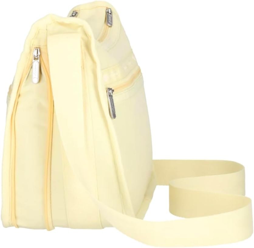 LeSportsac Lemon Meringue Deluxe Everyday Crossbody Bag + Cosmetic Bag, Style 7507/Color RA11, Uplifting Sunny Yellow Celebrates Positivity & Happiness, Fashion Trending Modern Pastel image 4