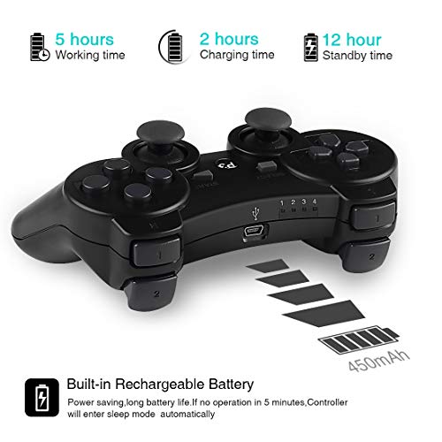 Wireless Controllers For Ps3 Playstation 3 Dual Shock (Pack Of 2,Clearblue And Cleargreen) #TOP3