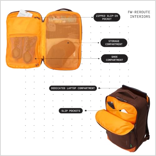 Image of Reroute 35L Backpack 16 Inch Laptop Travel Rucksack Brown