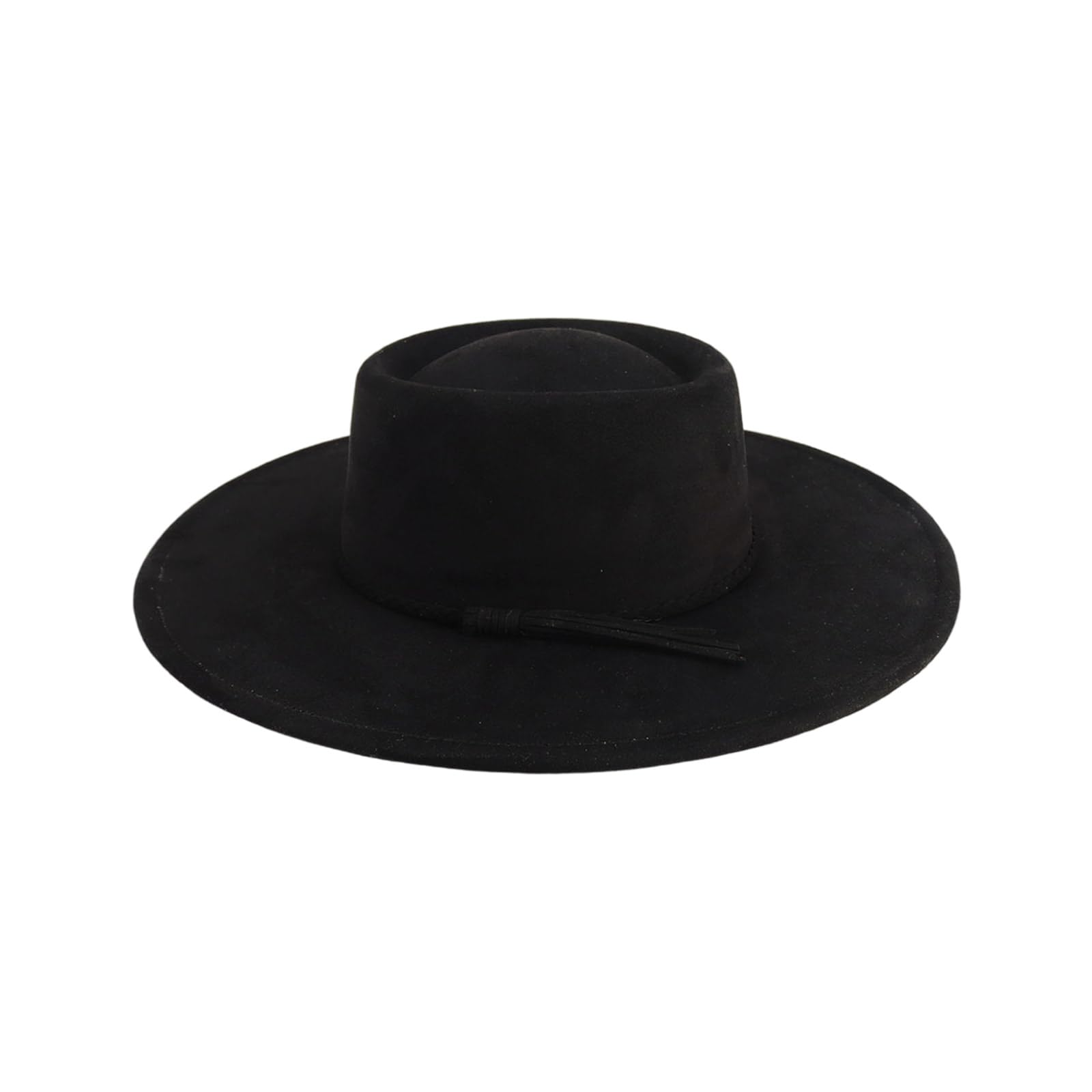 Maxtonser Fedoras Hat Panama Hat Braided Belt Fringe for Women Men Photo Props Western for Men Women Unisex Wear Headwear