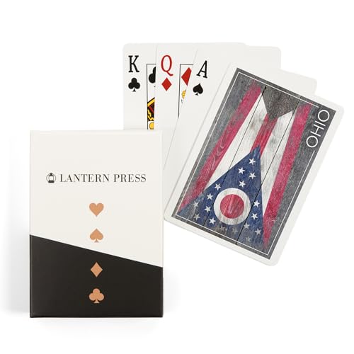 Baraja Rustic Ohio State Flag, 52 cartas tamaño póker