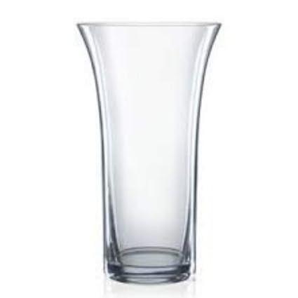 Bohemia Crystal Glass Vase 255mm,Set of 1,Transparent,Non Lead Crystal