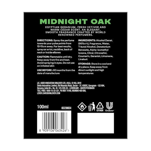 Image of Axe Best Perfume for Men | Midnight Oak Fragrance | Long Lasting 12Hr | Aromatic Herbal Gourmand Spearmint cedarwood fragrance| AXE Premium EDP 100ml | Midnight Oak