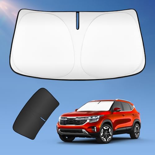 Sun Shade Sunshade for Kia Seltos 2021-2024 2025 2026 Windshield Cover, 4-Layers Sun Shield 250T...