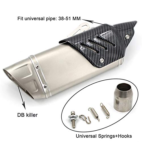 MGOD Motorcycle Muffler Exhaust Pipe, Suitable for Motorcycles with Diameters of 38-51mm, Soil Vehicles Street Car Scooters ATV Four-wheelers