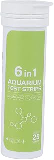 Tiras de Teste de água de Aquário Tiras de Teste de Tanque de Peixes Fácil de Usar PH Dureza Geral 6 Em 1 Nitrito Preciso para Aquário (25 Tiras)