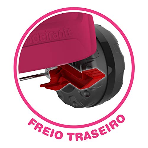 Triciclo Velobaby Reclinavel C/ Capota Passeio & Pedal (Pink), Bandeirante, Pink