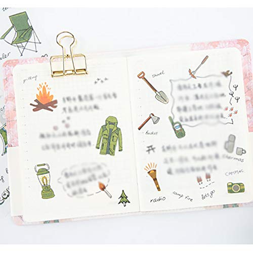 Hacoly 6 foglistrumento adesivo scrapbook