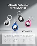 Belkin AirTag Case with Key Ring (Secure Holder Protective Cover for Air Tag with Scratch Resistance Accessory) – 2-pack, White - Image 2