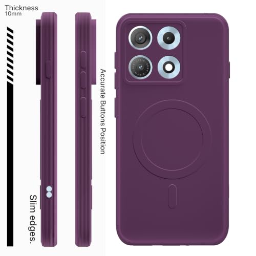 Image of Outlouders Back Cover for Motorola Moto Edge 70 Max 5G | Soft Matte Silicone | Slim Fit | Magnetic-Safe Logo Design (Magnetic-Safe Not Compatible) | Shockproof | Camera Protection Bumper Case (Purple)