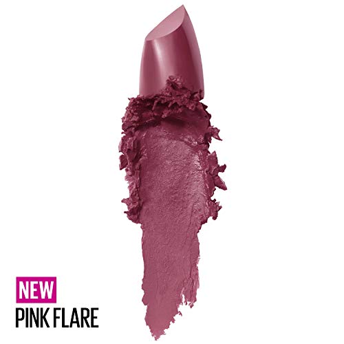 Image of MAYBELLINE Color Sensational Lipstick, Lip Makeup, Cream Finish, Hydrating Lipstick, Nude, Pink, Red, Plum Lip Color, Pink Flare, 0.15 oz; (Packaging May Vary)