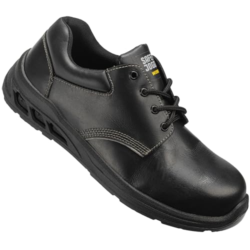 Image of SAFETY JOGGER Safety Shoe FITSTAR S1 | Slip Resistant, 200J Steel Toe, Shock Absorption, PU Sole, Anti-Static, ISI Marked | Size 08 UK /INDIA