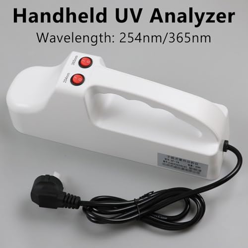 Analizator ultrafioletowy, przenośny tester laboratoryjny, długość fali 254 nm/365 nm, zawiera filtry UV 50 * 150 mm do zastosowań analitycznych