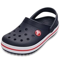 Crocs Unisex Kids Crocband K Clogs, Navy Red, 2 UK