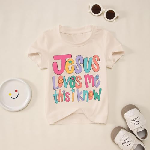 Image of BINTEHGS Jesus Shirts for Kids Christian Graphic Tees for Girls Religious God Tshirts Inspirational Bible Verse Cute T-Shirts