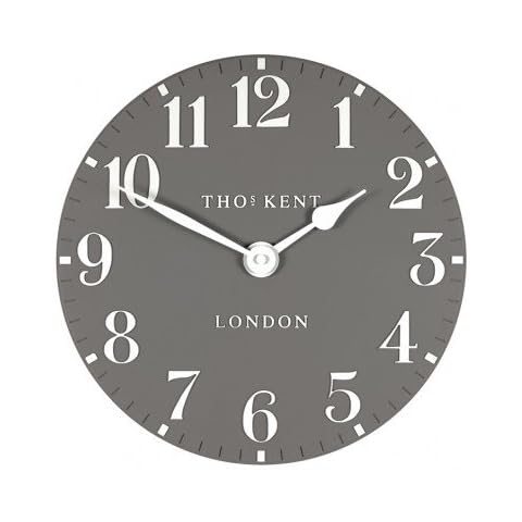 Thomas Kent Arabic Design Dolphin Grey Wall Clock - 12" London Cover