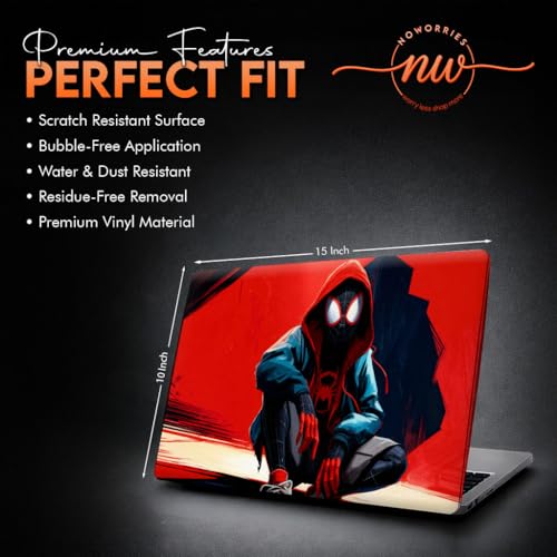 Image of NoWorries Laptop Skin for 15.6 & 14 Inch Laptop | Motivational, Superhero, Sports & Graphic Design Laptop Sticker Wrap | Premium Vinyl Laptop Cover (2Superhero, 15 x10inches)
