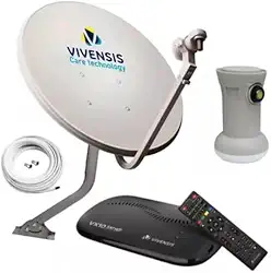 Kit Parabólica Ku Completo Vivensis para TV Digital