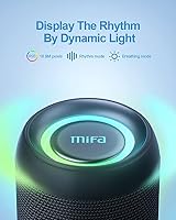 MIFA A90 Bluetooth Lautsprecher 60W kabellos IPX7 wasserdicht RGB-LED-Licht 30 Stunden Akku, USB/Micro SD-Karte/AUX-in Wiedergabe True Wireless Stereo mit Schutzhülle/tragbarem Trageriemen – Ansicht 4