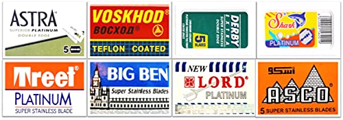 Cuchillas De Afeitar Barbero Razor Blades Club Cuchillas de Afeitar Astra, Voskhod, Derby, Shark, Treet, Lord, Asco, Big Ben