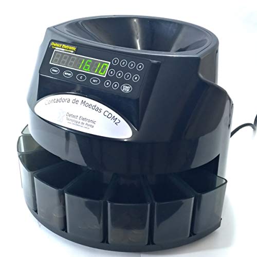 Máquina Classificadora e Contadora de Moedas Automática Detect Eletronic Mod. CDM2