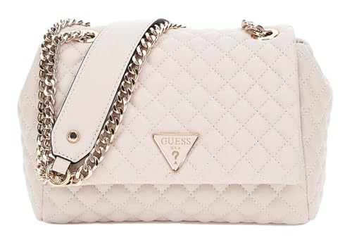 GUESS Damen Eco Rianee Convertible Crossbody Flap Umhängetasche, Stein