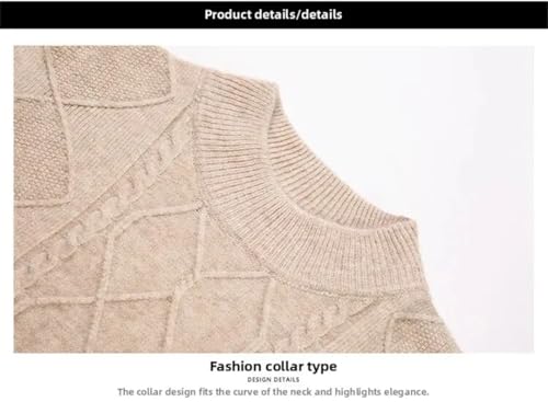 Men's Thickened Full Wool Knitted Sweater Half High Collar Warm Arrival Crew Neck Pullover2